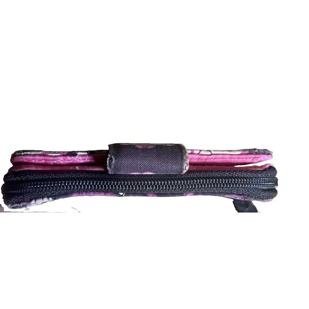 Vera Bradley (2007) Mod Floral Pink Small Zip Around Wallet Boho Chic Classic